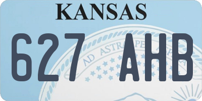 KS license plate 627AHB