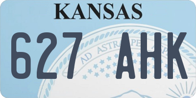 KS license plate 627AHK