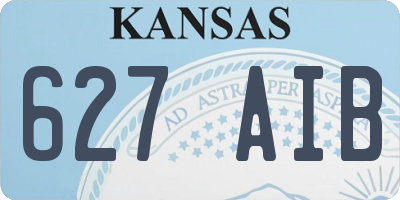 KS license plate 627AIB