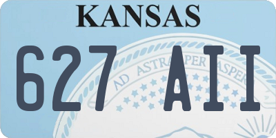 KS license plate 627AII