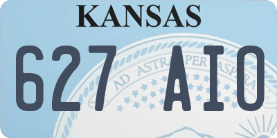 KS license plate 627AIO
