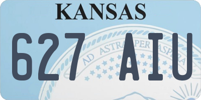 KS license plate 627AIU