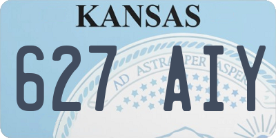 KS license plate 627AIY
