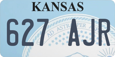 KS license plate 627AJR