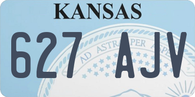 KS license plate 627AJV