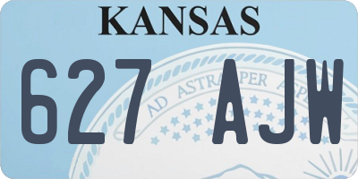 KS license plate 627AJW