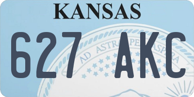KS license plate 627AKC