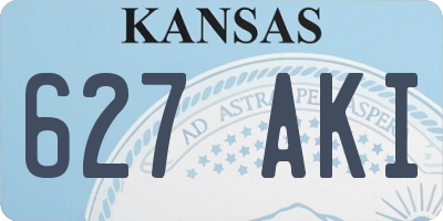 KS license plate 627AKI