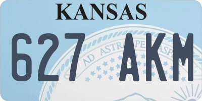 KS license plate 627AKM