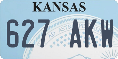 KS license plate 627AKW