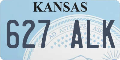 KS license plate 627ALK