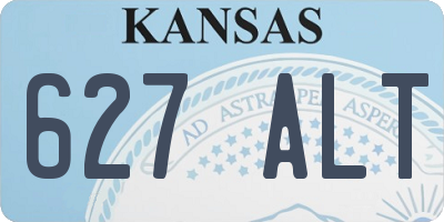 KS license plate 627ALT