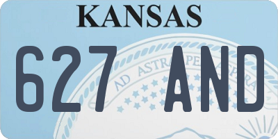 KS license plate 627AND