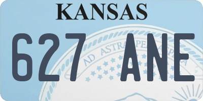 KS license plate 627ANE