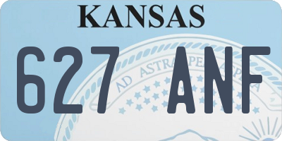KS license plate 627ANF