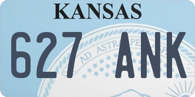 KS license plate 627ANK