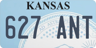 KS license plate 627ANT
