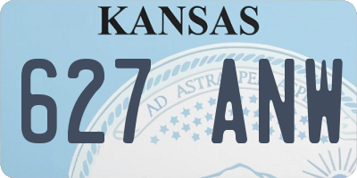 KS license plate 627ANW