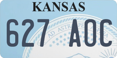 KS license plate 627AOC