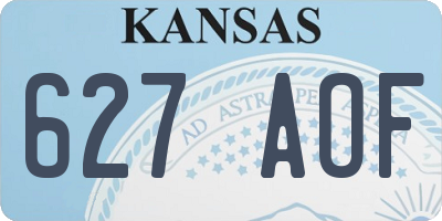 KS license plate 627AOF