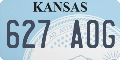 KS license plate 627AOG