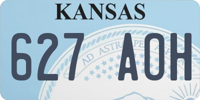 KS license plate 627AOH