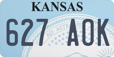 KS license plate 627AOK