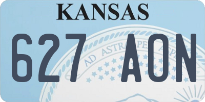 KS license plate 627AON
