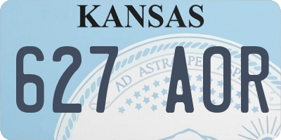 KS license plate 627AOR