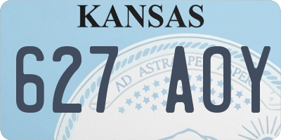 KS license plate 627AOY