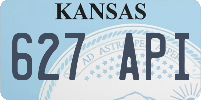 KS license plate 627API