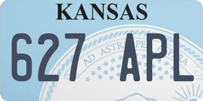 KS license plate 627APL