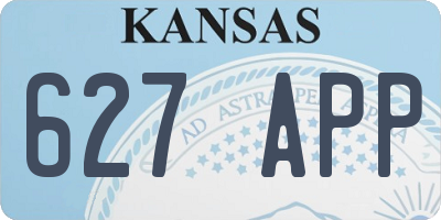 KS license plate 627APP