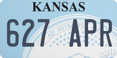 KS license plate 627APR