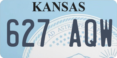 KS license plate 627AQW