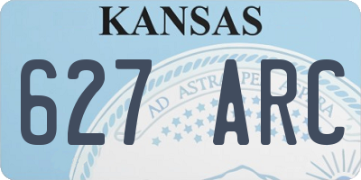 KS license plate 627ARC