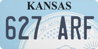 KS license plate 627ARF