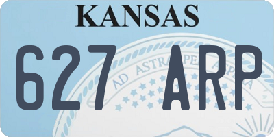 KS license plate 627ARP