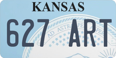 KS license plate 627ART