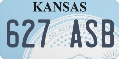 KS license plate 627ASB