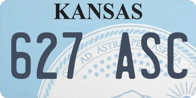 KS license plate 627ASC