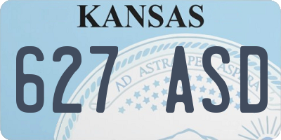 KS license plate 627ASD