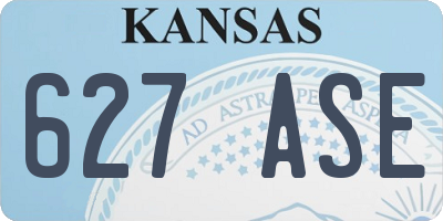 KS license plate 627ASE