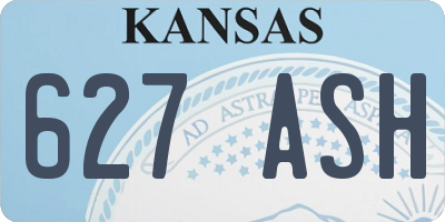 KS license plate 627ASH