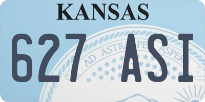 KS license plate 627ASI