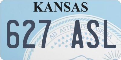 KS license plate 627ASL