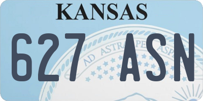 KS license plate 627ASN