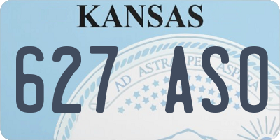 KS license plate 627ASO
