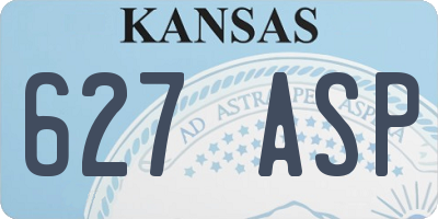 KS license plate 627ASP