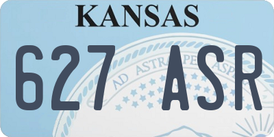 KS license plate 627ASR